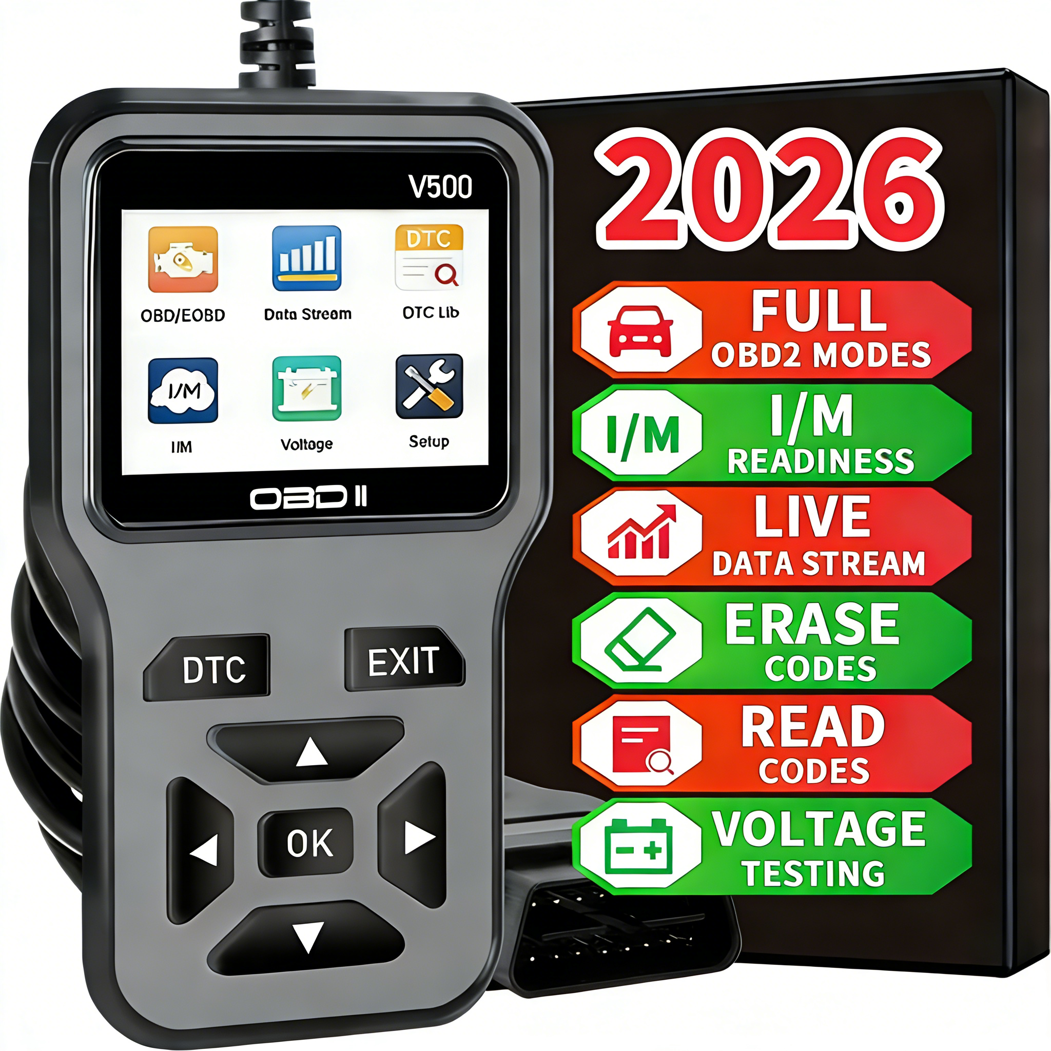Power Tools Voltage - 2025 Latest Obd2 Scanner Diagnostic Tool—Complete