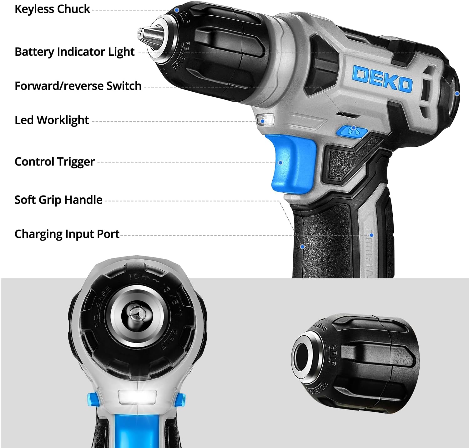 DEKO Drill Set: Tool Set with  - Combo Power Tools recensione e prezzo