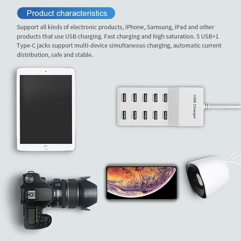 10 Ports USB Hub Fast Charger  - Power Tools Uk recensione e prezzo