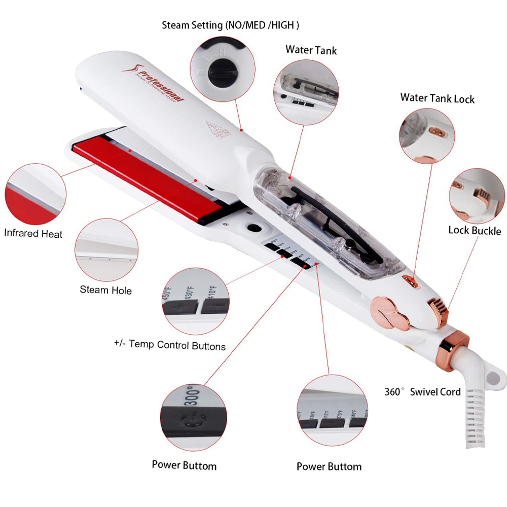 Steam Hair Straightener with I - Power Tools Voltage recensione e prezzo